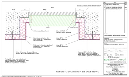 2D cad drawing external wall system