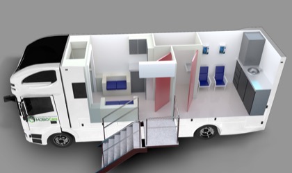Interior design mobile medical unit