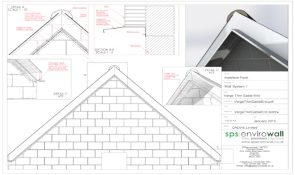 Construction design detail gable end