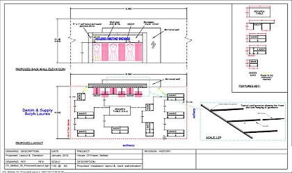 Shop floor space planning drawings