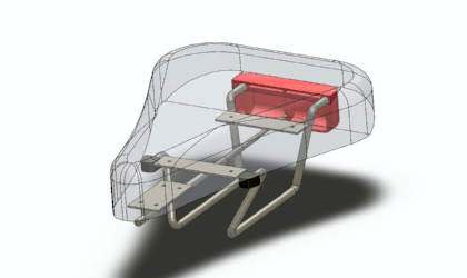 Saddle CAD design phase test render