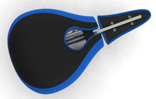Articulated bike saddle CAD assembly